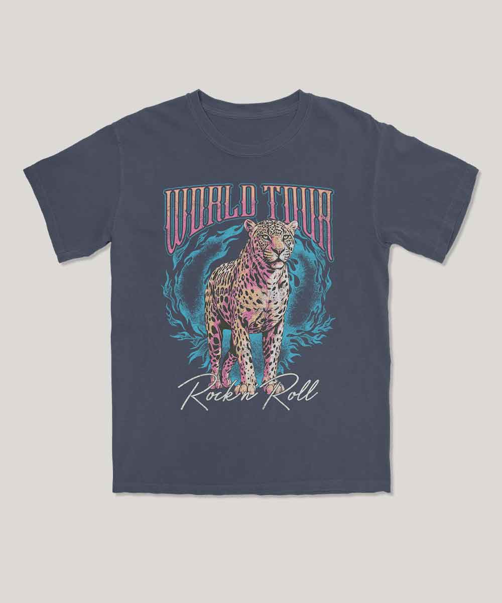 World tour Rock and roll graphic tee