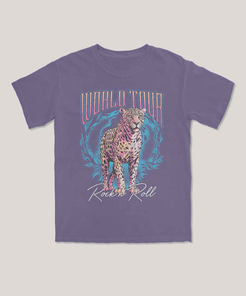 World tour Rock and roll graphic tee