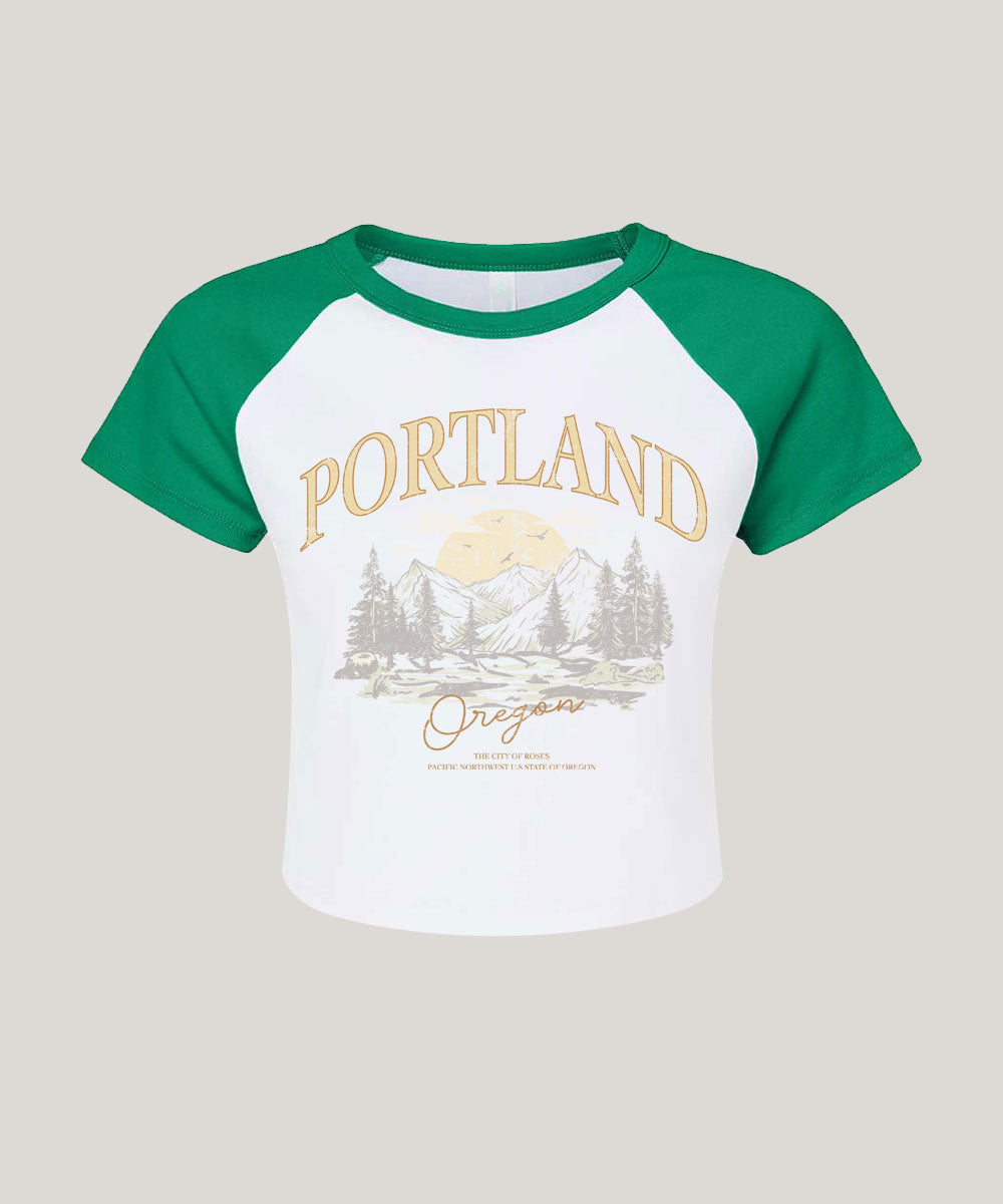 Portland raglan baby tee