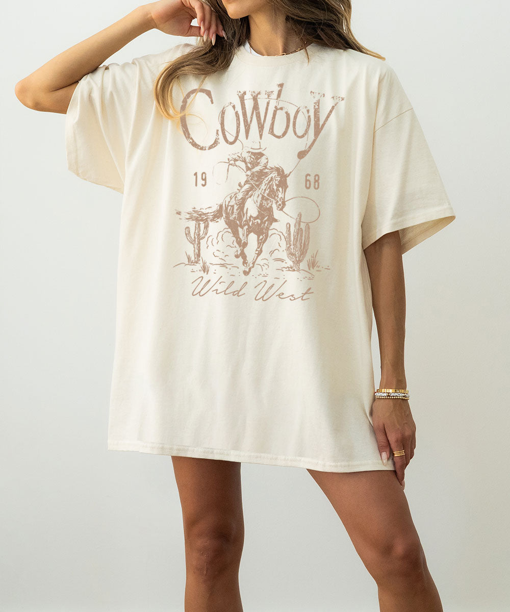 Cowboy wild west graphic tee