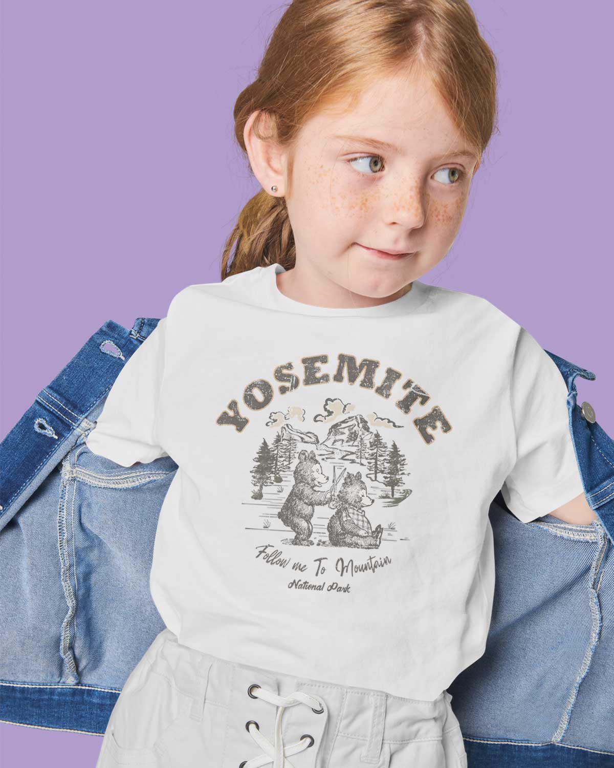 Yosemite bear kids graphic tee