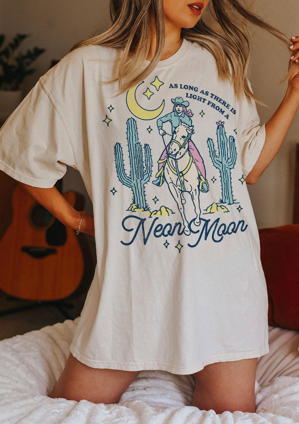 Neon moon graphic tee