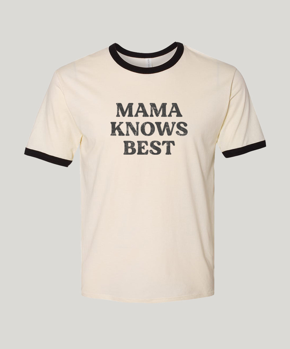 Mama knows best Vintage ringer graphic tee