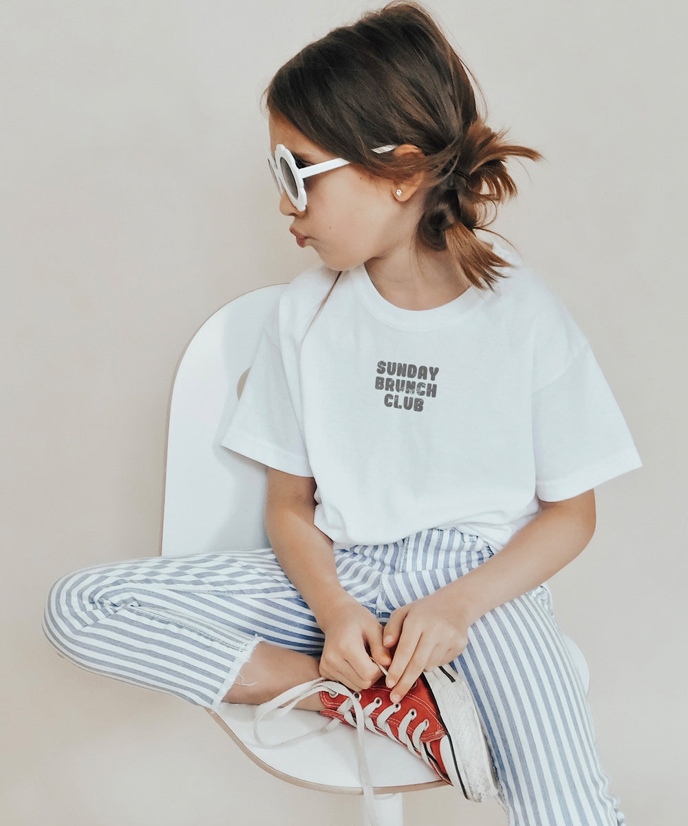 Sunday brunch club kids graphic tee