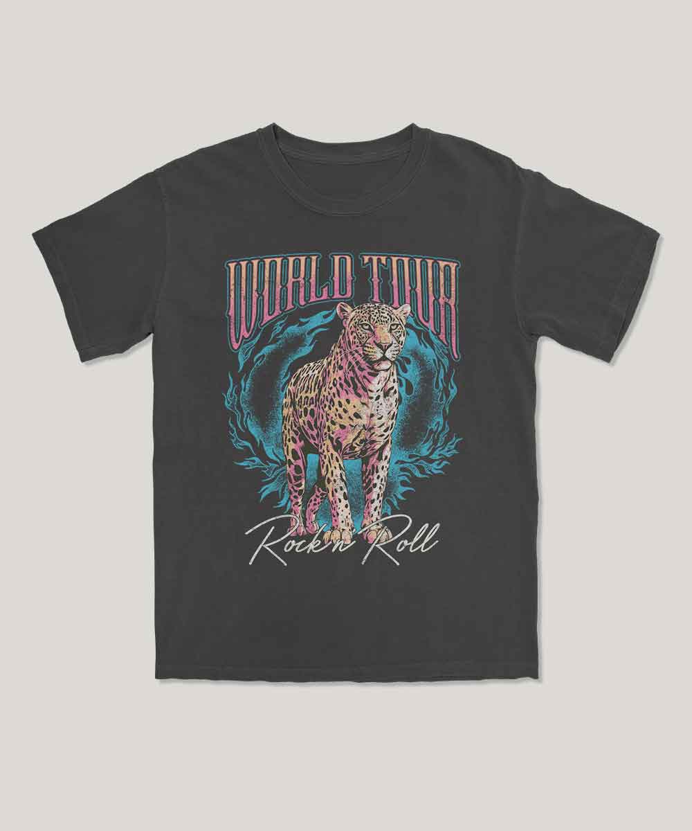 World tour Rock and roll graphic tee