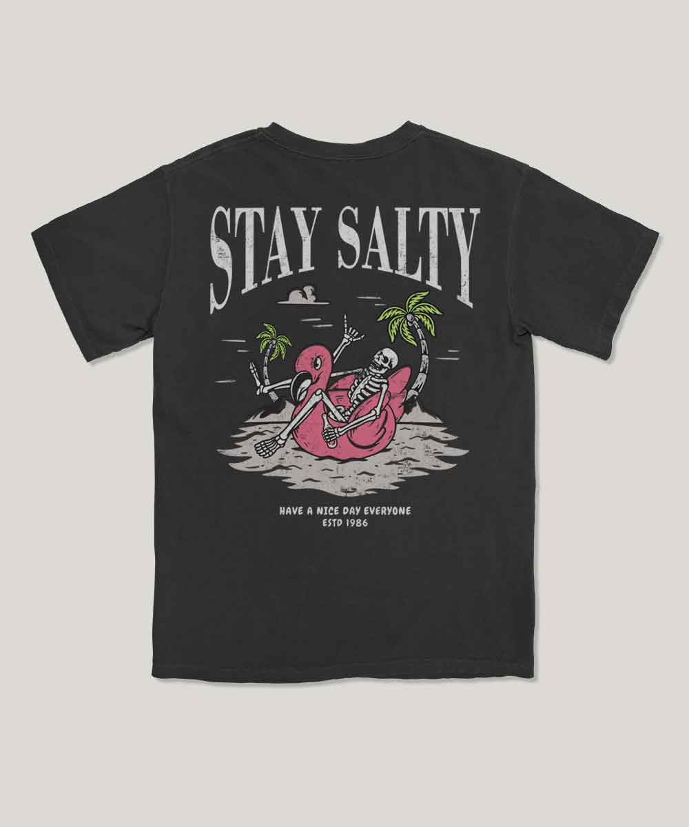 Stay salty skeleton graphic tee