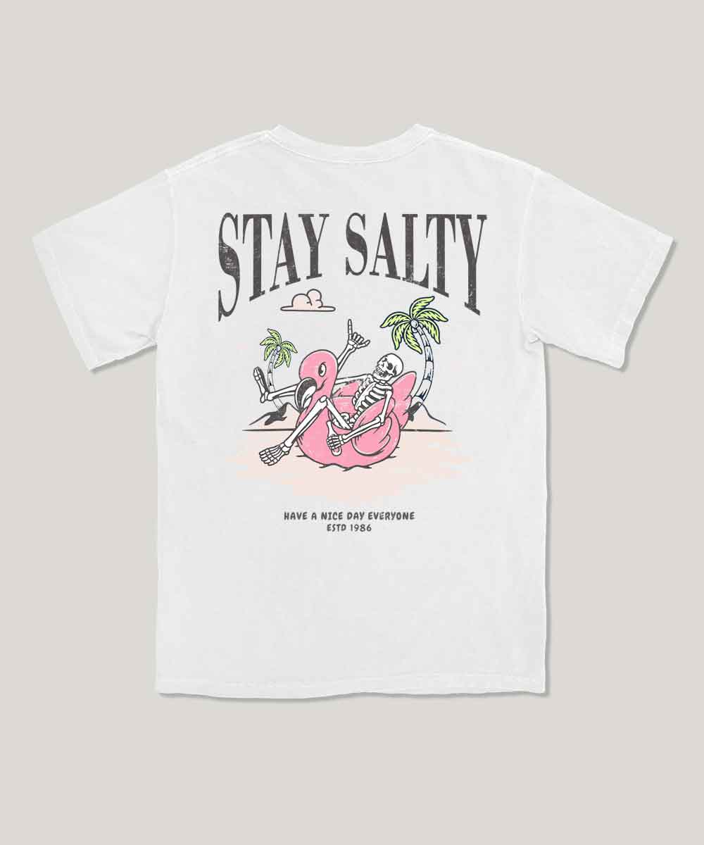 Stay salty skeleton graphic tee