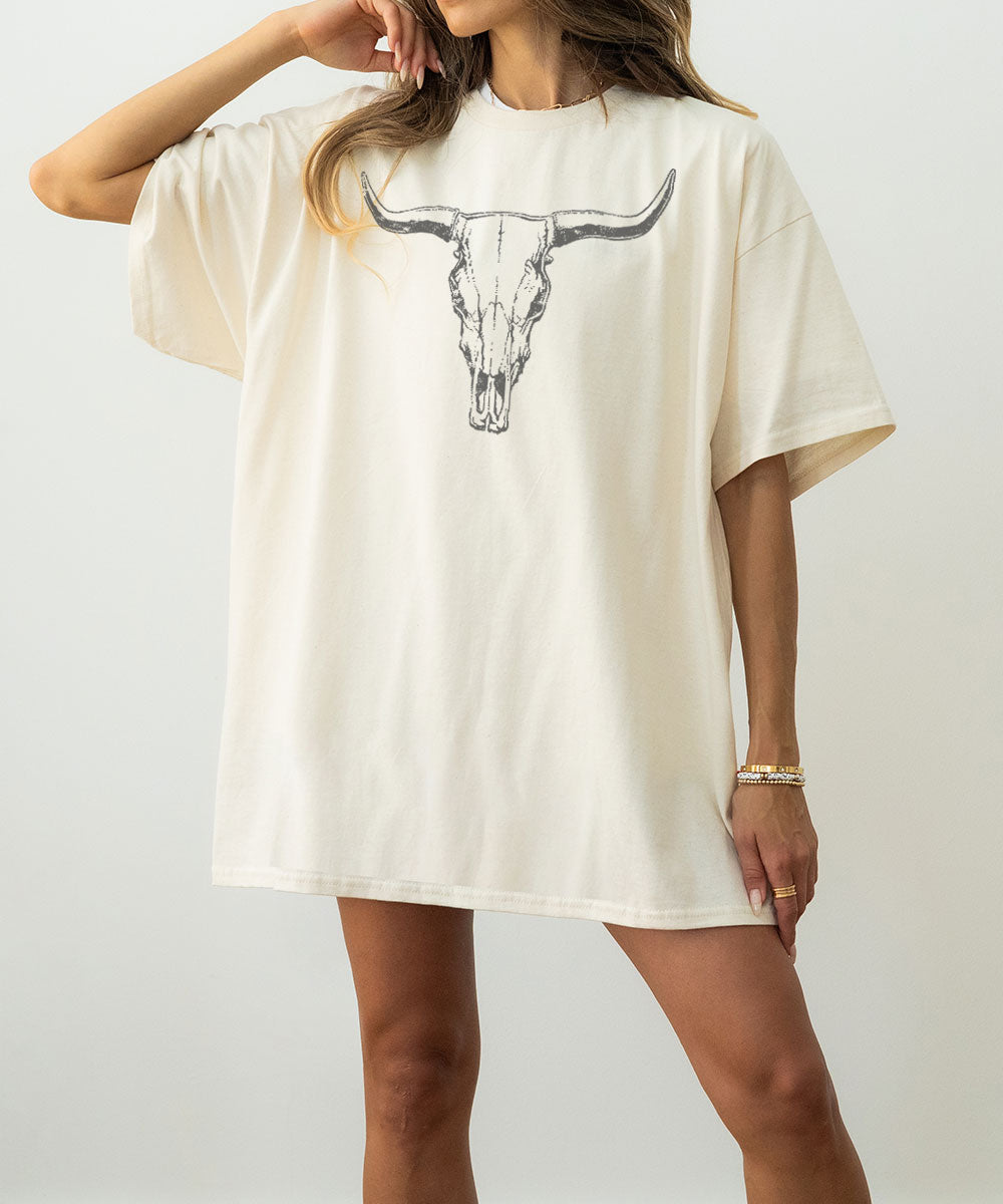 Western skull tee