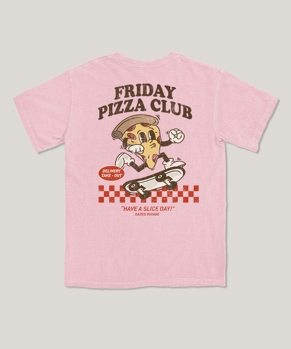 Friday pizza club graphic tee