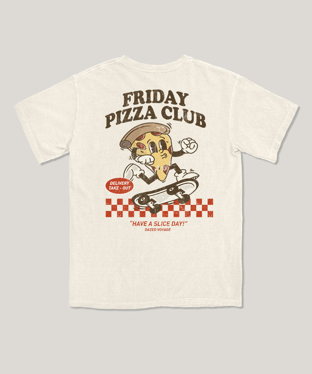 Friday pizza club graphic tee