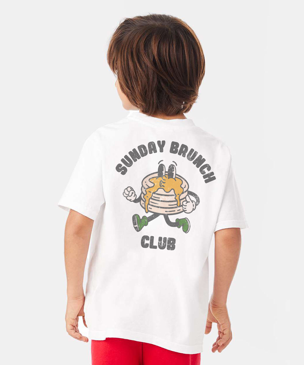 Sunday brunch club kids graphic tee