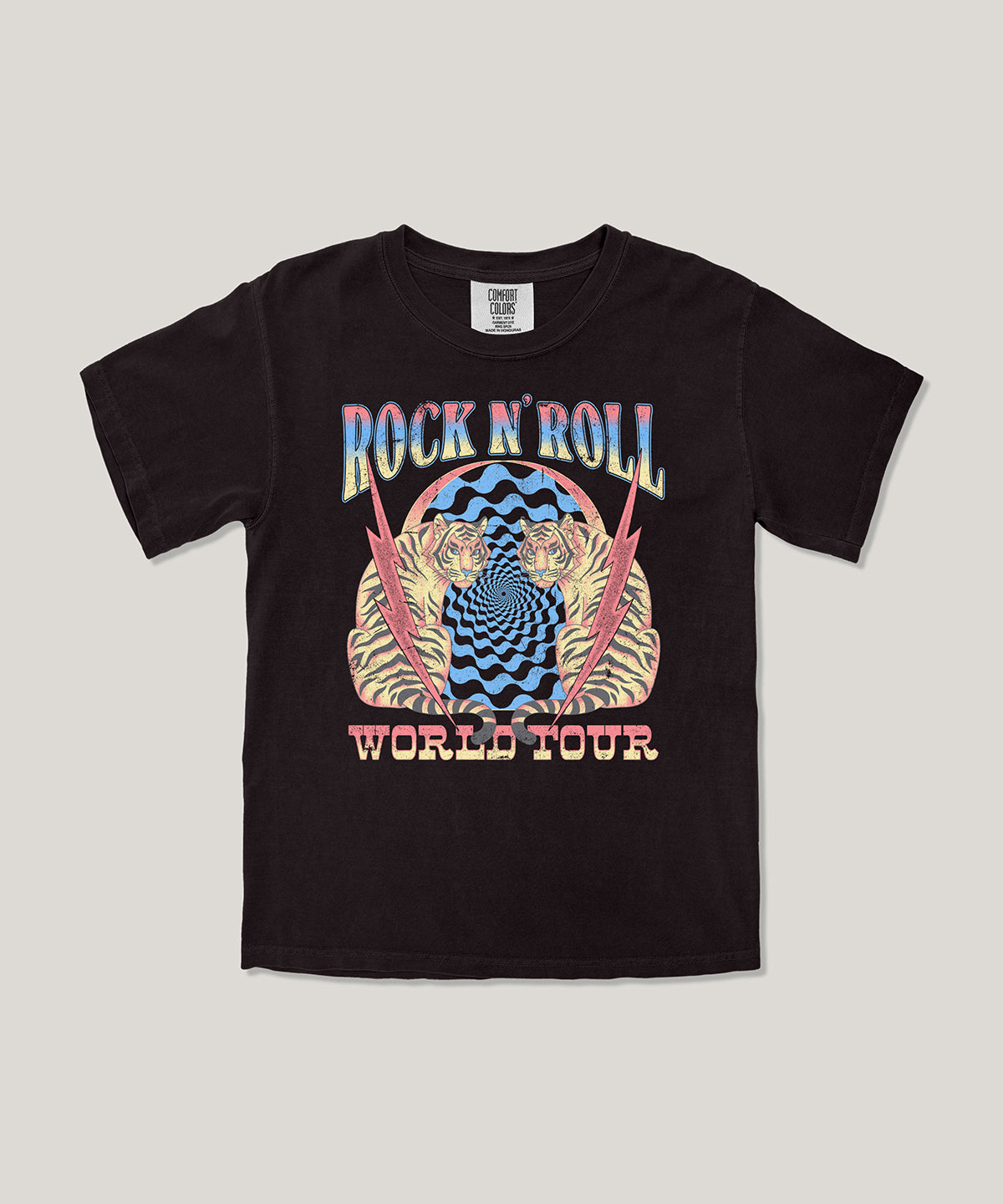 Rock n roll tiger kids graphic tee