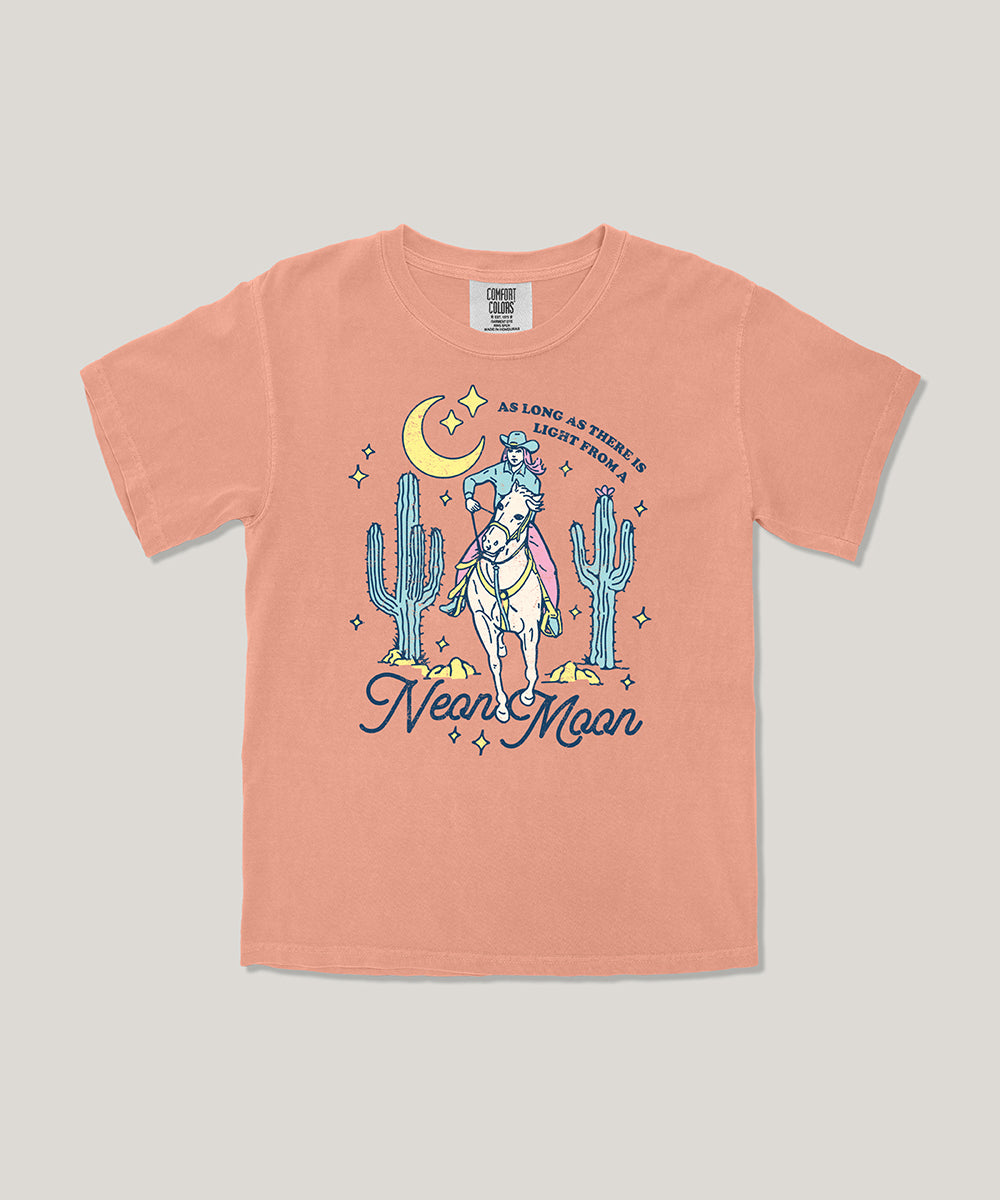 Neon moon kids graphic tee