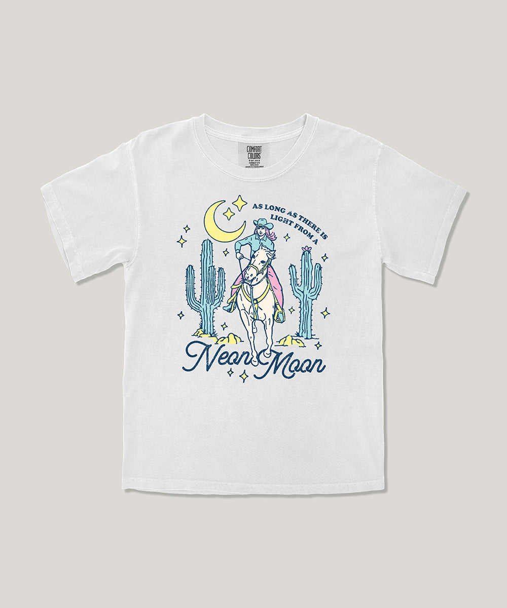 Neon moon kids graphic tee