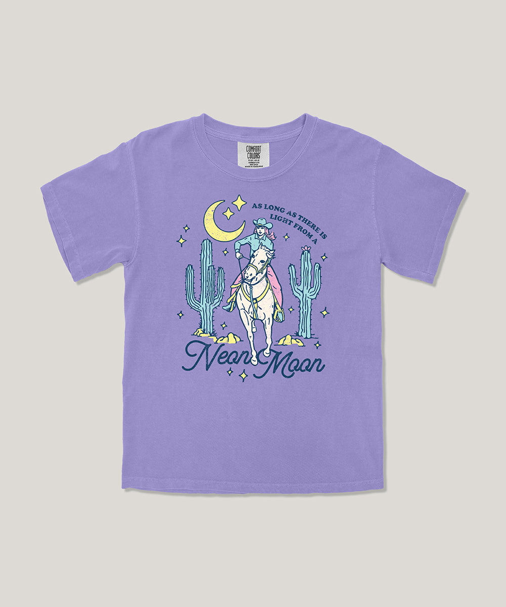 Neon moon kids graphic tee