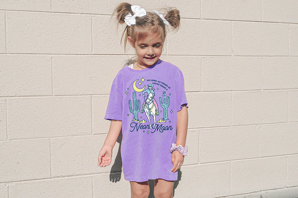 Neon moon kids graphic tee