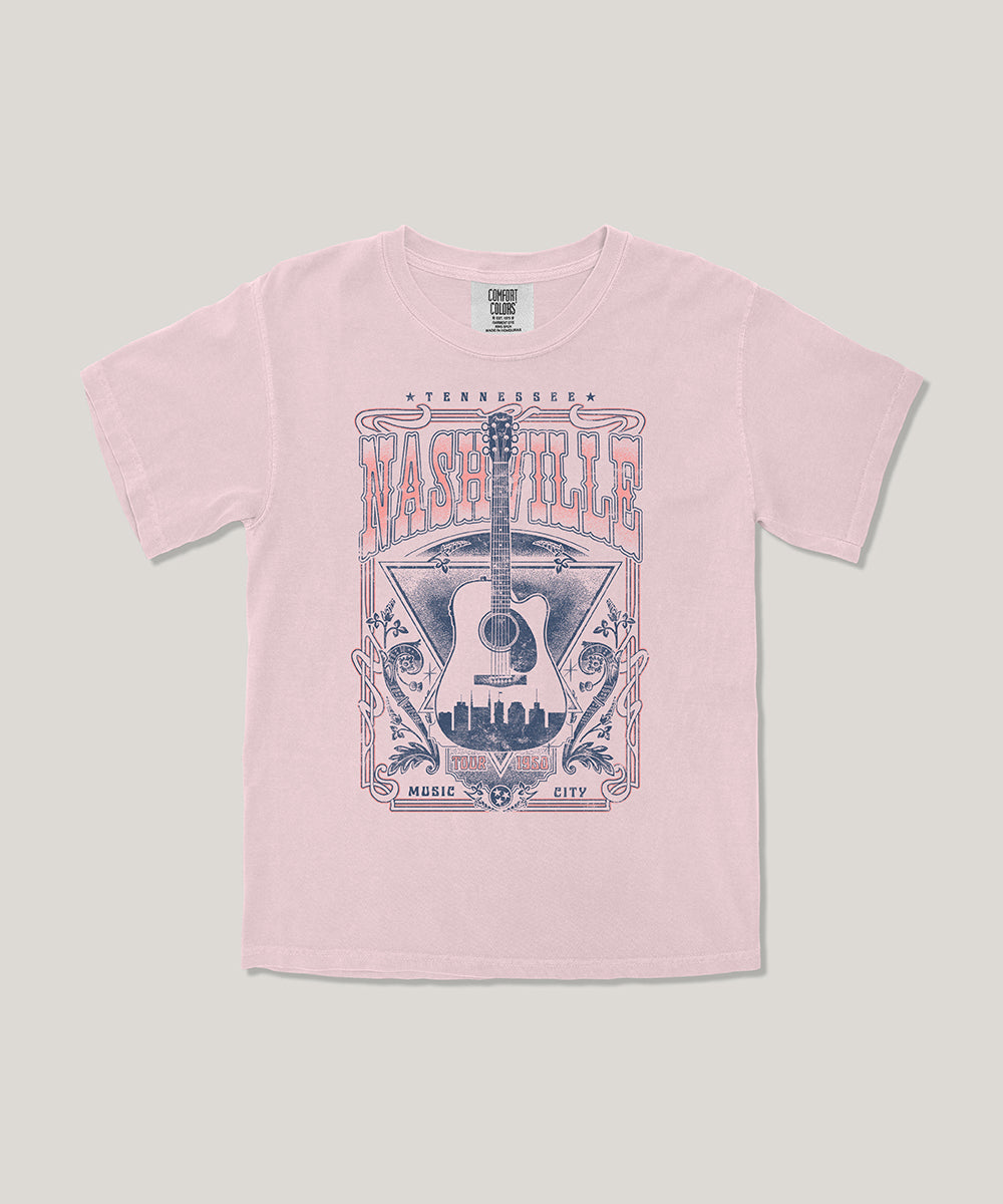 Nashville Guitar kids graphic tee