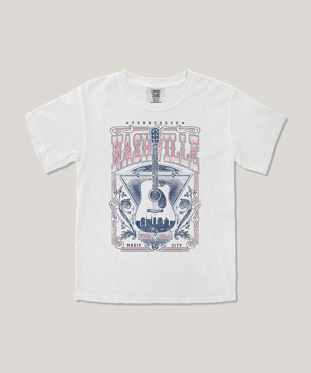 Nashville Guitar kids graphic tee