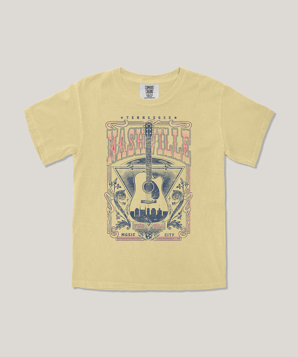 Nashville Guitar kids graphic tee