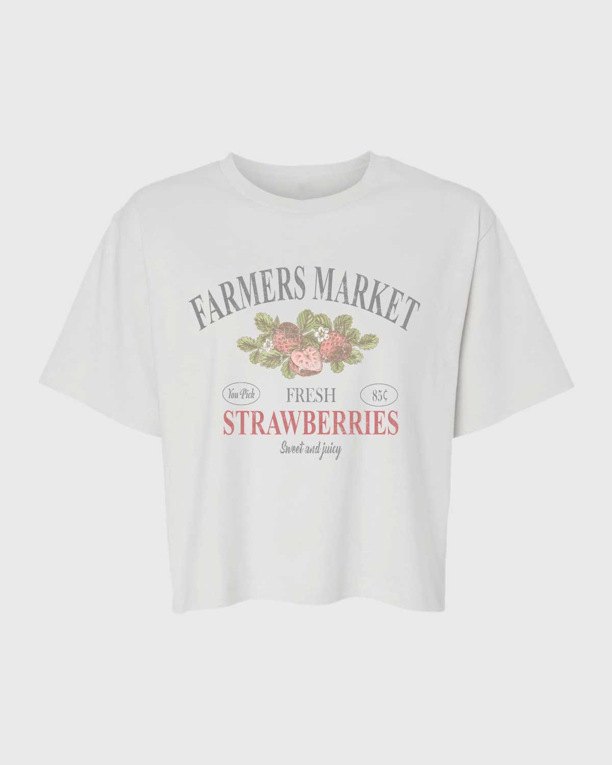 Strawberry Boxy crop top