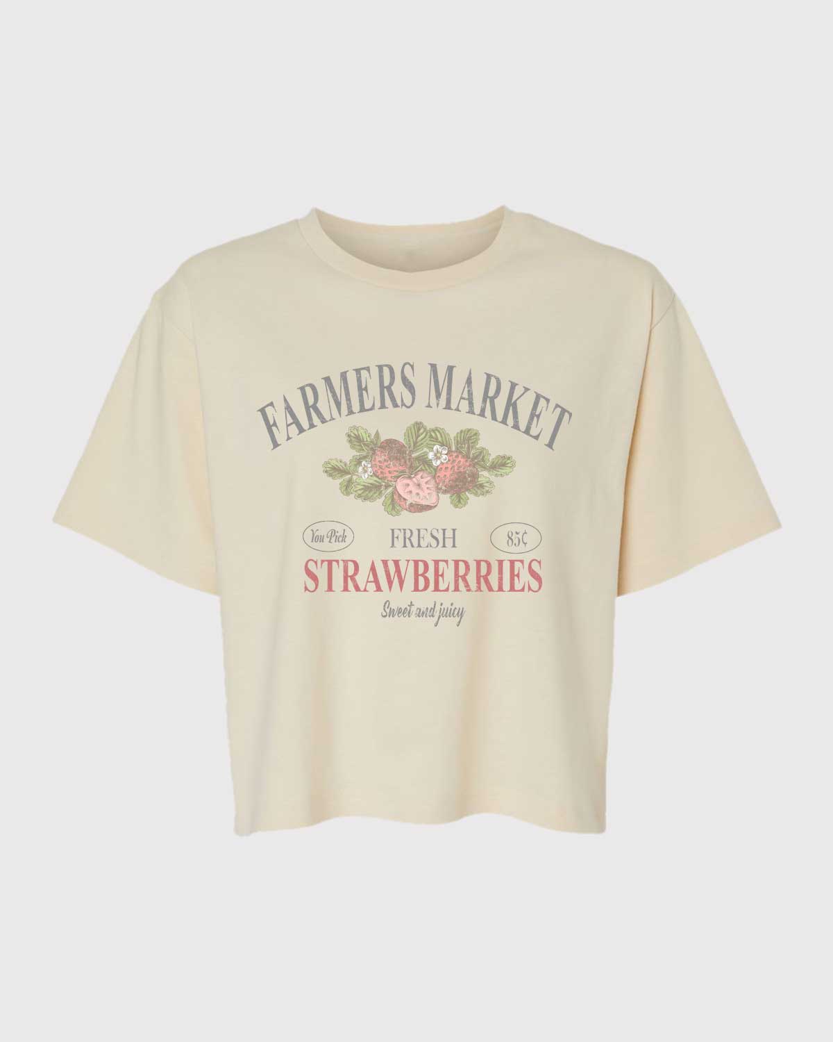 Strawberry Boxy crop top