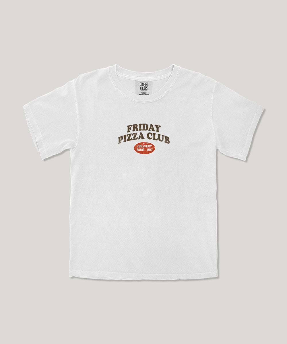 Friday pizza club kids graphic tee