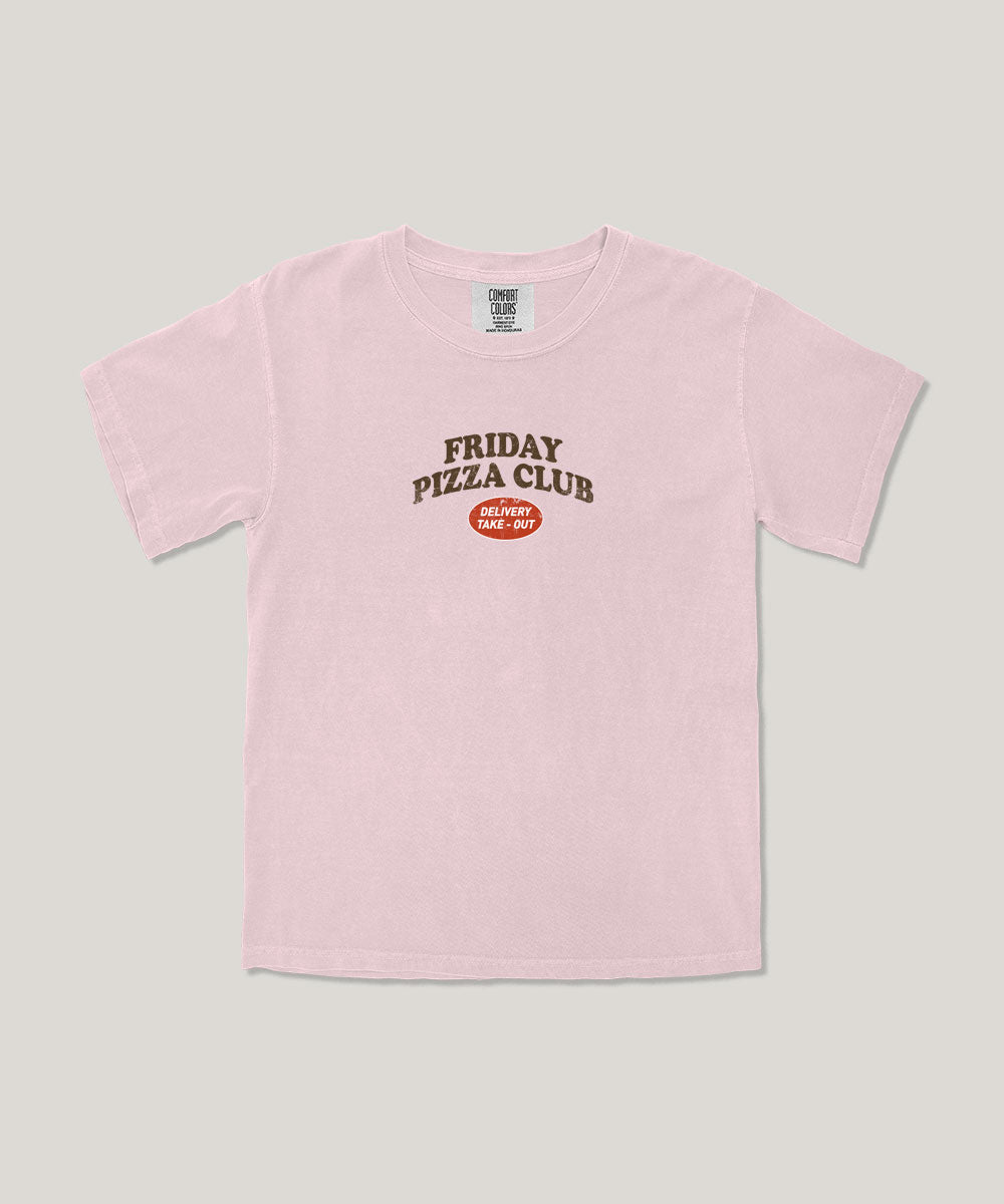 Friday pizza club kids graphic tee