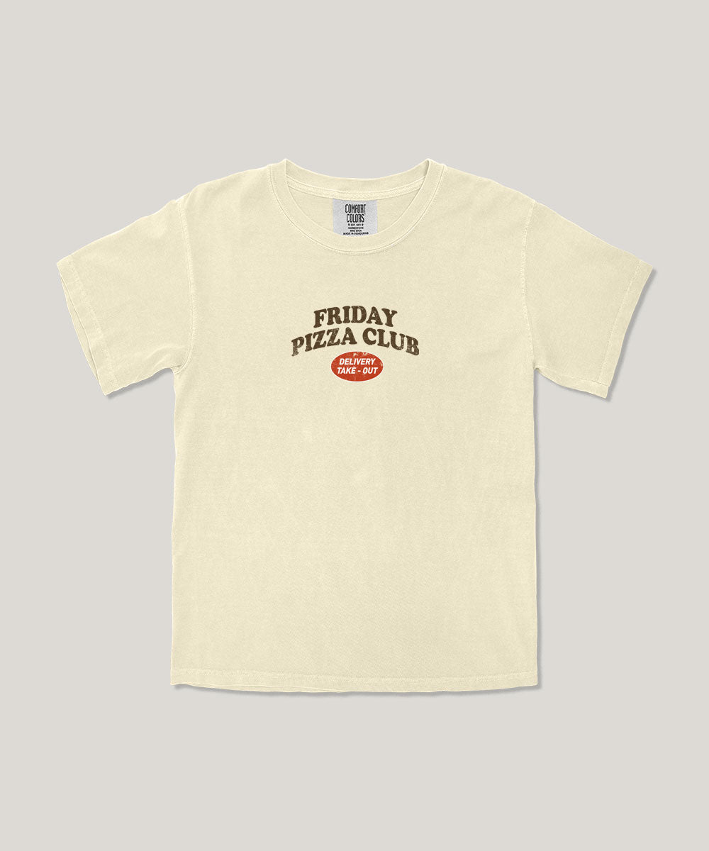 Friday pizza club kids graphic tee